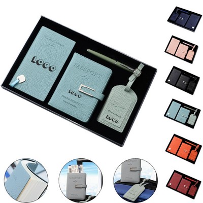 4 Pcs Team Gift Set Include Passport Holder Cover