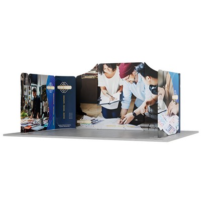 16.4' x 10' Magnetic Modular Fabric Displays - U Shape (Double Sided)