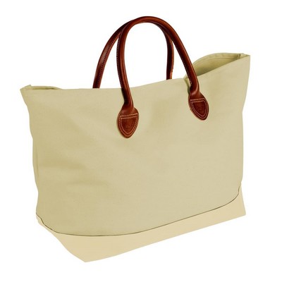 Heavy Leather Handle Tote USA Made / Union-Canvas-24x13x8