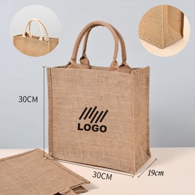 Plain Jute & Linen Tote Bags Shopping Carriers