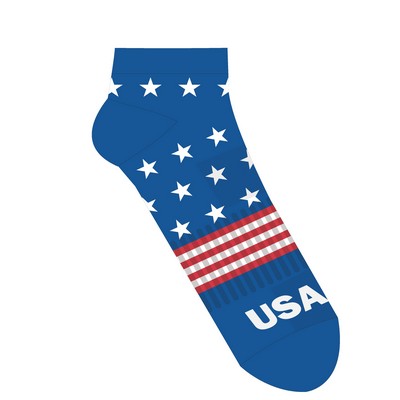 USA MADE Custom Woven Athletic Ankle Socks