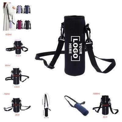 Custom-Printed Logo Water Bottle Bag Crossbody Anti-Scalding Cup Sleeves