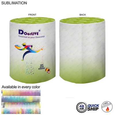 48Hr Quick Ship - Sublimated Round Fitted Cruiser Table Throw, Sublimated all over