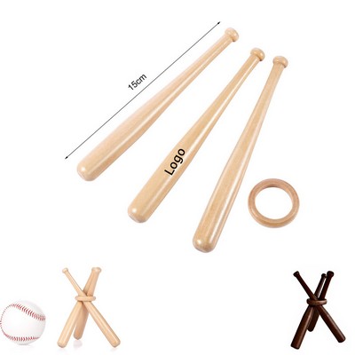 Mini Solid Wood Round Baseball Bat