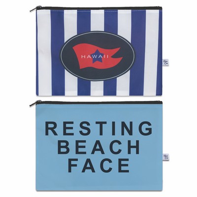 Sailcloth Zippered Pouch Sunscreen Bag - Sublimated Sailcloth