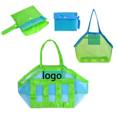 Grid Foldable Beach Bag