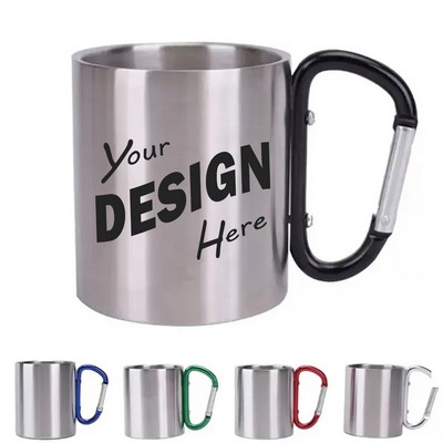 10Oz Camping Mug Carabiner Handle Camping Mug