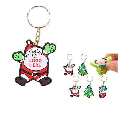 Custom 2D Epoxy Coated PVC Rubber Keyring