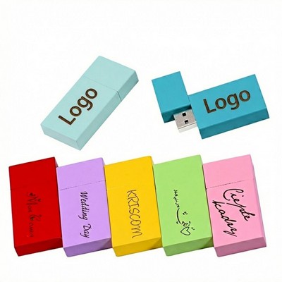 4GB Colorful Magnetic Wooden Flash Drive