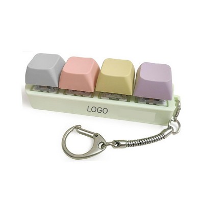 Mechanical Keyboard Switch Fidget Toy LED Light-Up Clicky Keycap Keychain Stress Relief Clicker