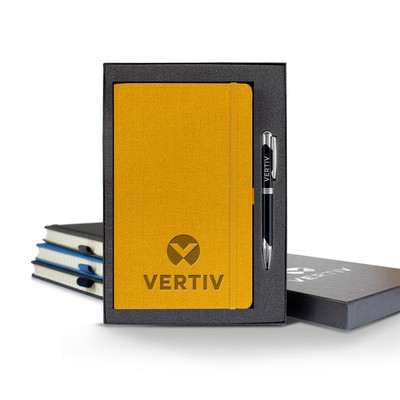 Castelli Montana Medio Lined Ivory Page Journal Gift Set