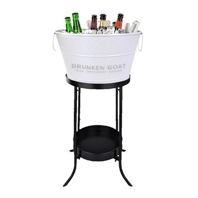 Galvanized Steel Beverage Tub with Steel Iron Stand