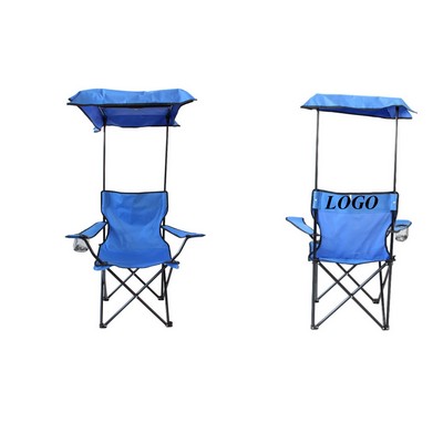 Folding Outdoor Chair With Sun Canopy