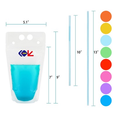 Drink Pouches with Straws Individually Wrapped