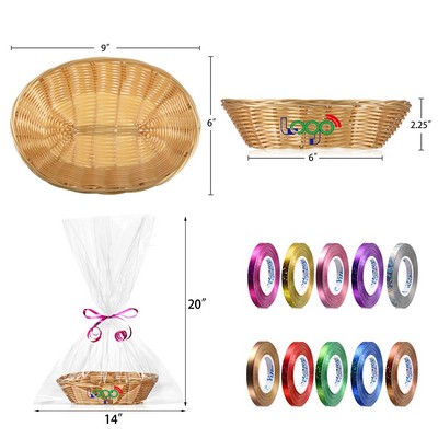 Oval Baskets Woven Empty Food Storage