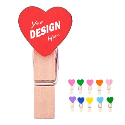 Mini Wooden Heart for Clips Photos & Crafts