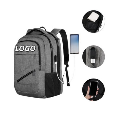 Large Capacity Laptop Backpack With Usb Port