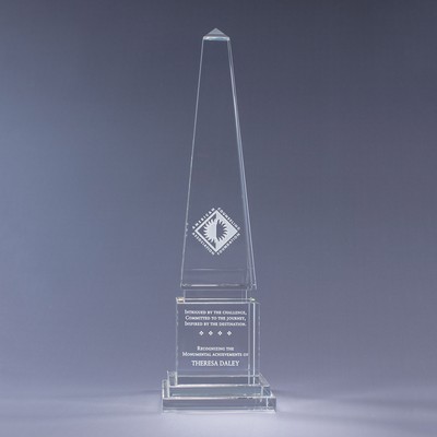 16" Athena Obelisk Crystal Award