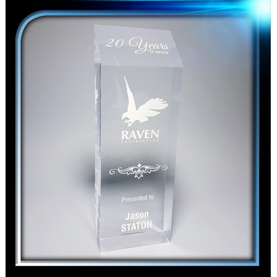Corporate Series Acrylic Rectangular Slanted Top Award (4"x12"x2")
