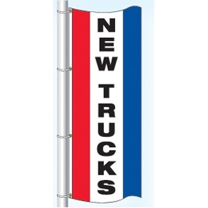 Single Faced Stock Message Interceptor® Drape Flag (New Trucks)
