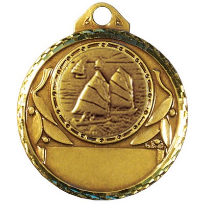 Stock Diamond Struck 2" Medal- Sailing