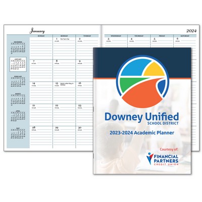 7"x10" Paper Cover Monthly Desk Planner