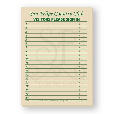 8" x 11" Memo Notepad 50 Sheet Custom Printed