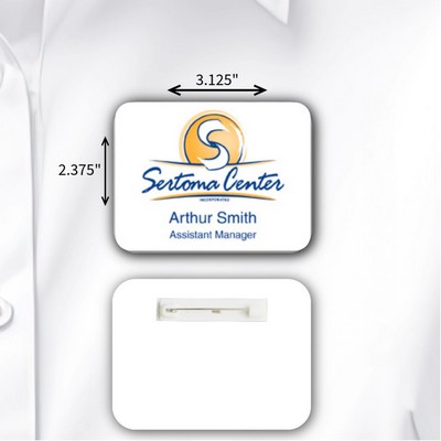 Laminated Personalized Name Badge (2.375x3.125") Rectangle