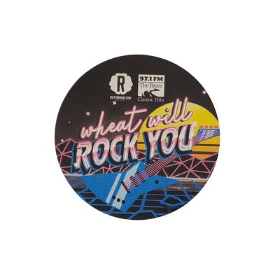 3.5" Round 40pt Full Color Pulp Board Paper Coaster