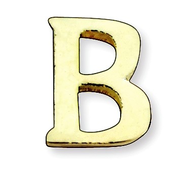 B (letter) Marken Design Cast Lapel Pin (3/8")