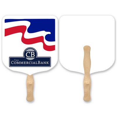 Elect Shape Full Color Single Sided Paper Hand Fan