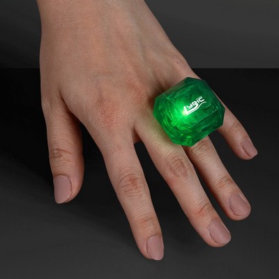 Huge Green Gem Lighted Rings - PRINTED