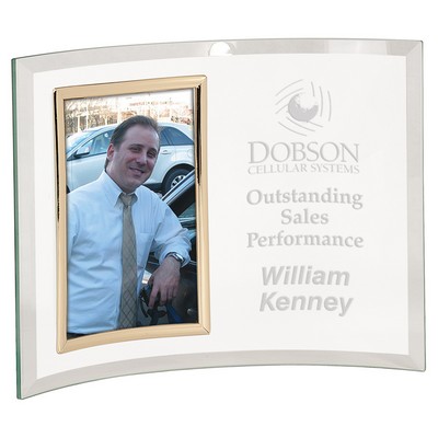 Crescent Glass & Photo Holder (8" x 11")