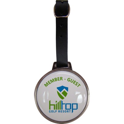 Round Metal Domed Bag Tag