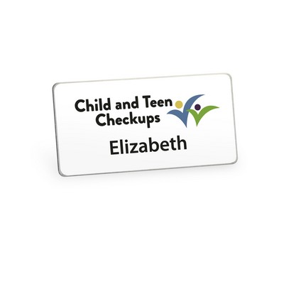 Digital Printed Metal Name Badge w/Variable Data
