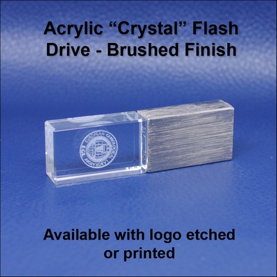 Acrylic "Crystal" Flash Drive - Brushed - 512 MB Memory