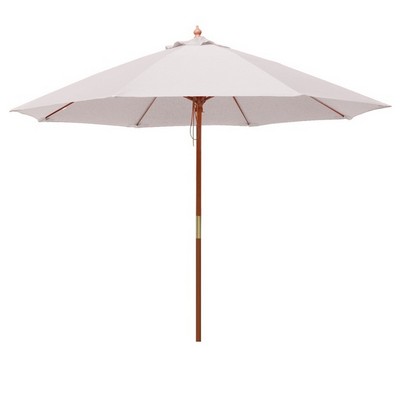 Round Wood Umbrella with 8 Ribs, Blank 9'