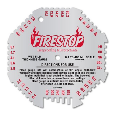 0.4-400 Mils/10-10,160 Microns 4CP Wet Film Thickness Gauge