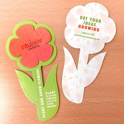 2-Sided Rounded Flower w/Plantable Shape