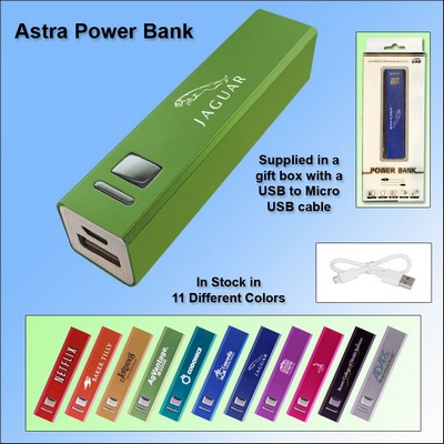Astra Power Bank 2600 mAh - Green No Extra Tariff