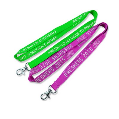 3/4" Polyester Lanyard w/ Bulldog Clip