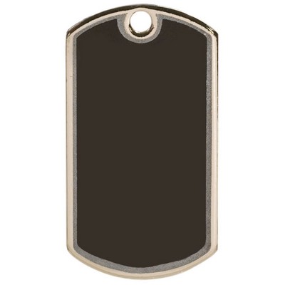 2" Black/Silver Blank Dog Tag