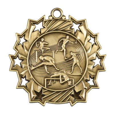 2.25" Ten Star Track & Field Medal