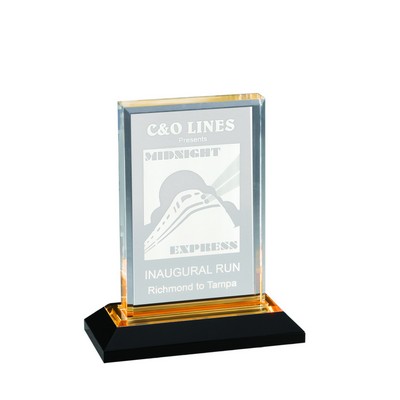 5" x 6" Gold Beveled Impress Acrylic Award