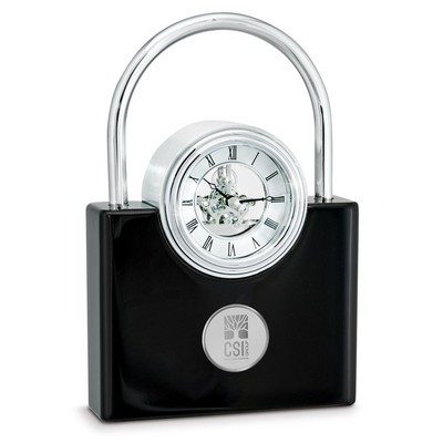 Padlock Clock W/ D3 Silver Mdallion