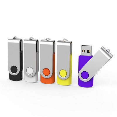 4GB Swivel USB Flash Drive w/Metal Swivel Cover