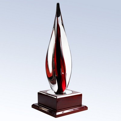Black Contemporary Award w/Rosewood Base Award