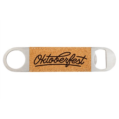 Laserable Cork 1-1/2"x7" Oval Rectangle Bottle Opener