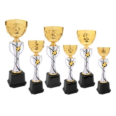 12 1/4" Silver/Gold Completed Metal Cup Trophy