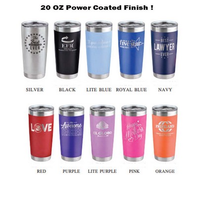 20 oz Stainless Steel Laserable Double wall Tumbler